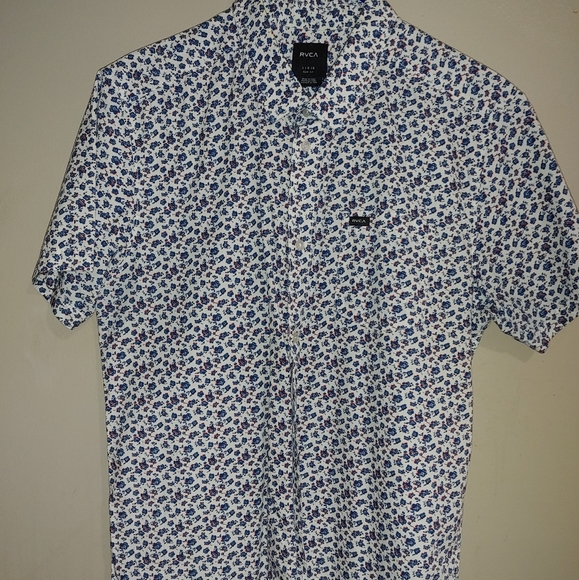 RVCA Large Slim Fit Floral Button Down - Picture 2 of 3